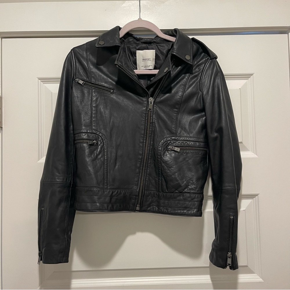 MANGO - Genuine Leather Jacket Women’s